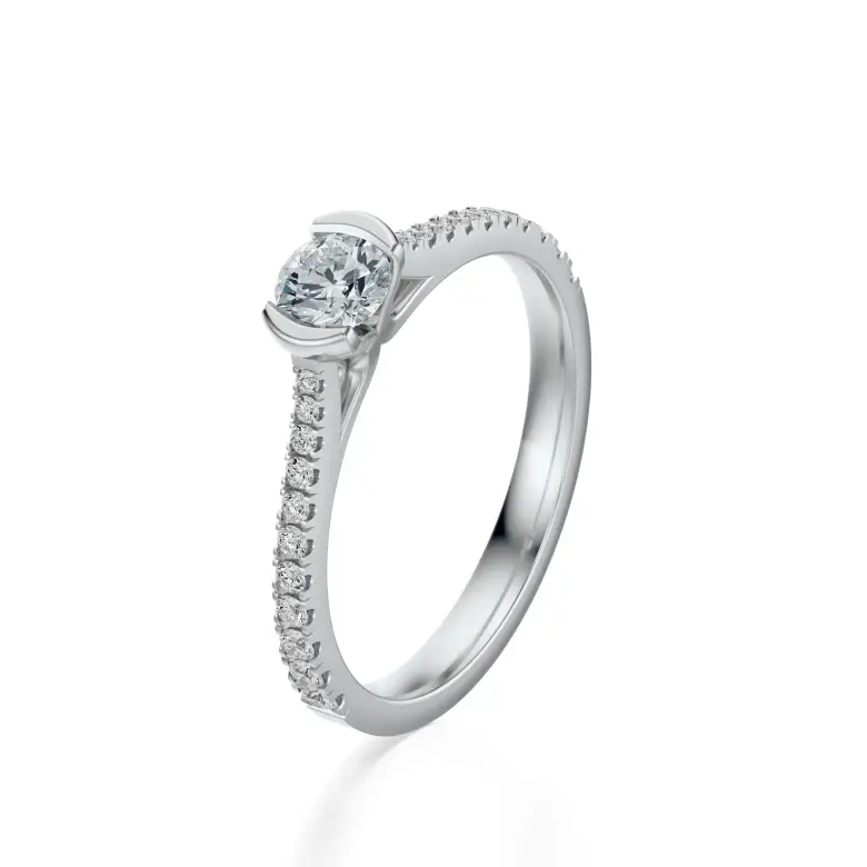 Pierścionek białe złoto z diamentami AJPZ_085